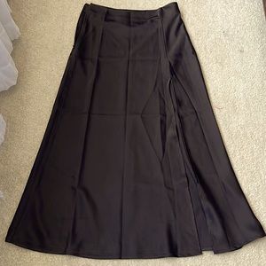 Satin midi skirt